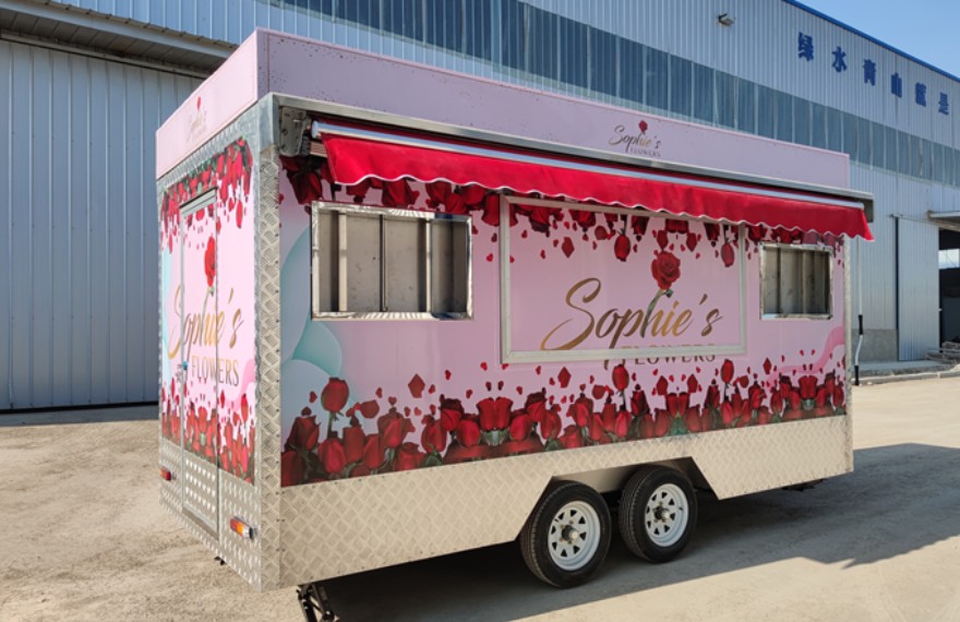 mobile flower truck trailer